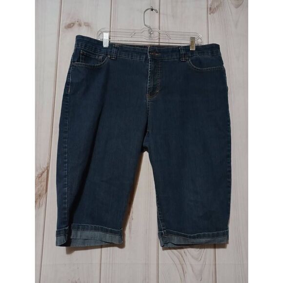 Nine West Shorts Ladies 16 Dark Wash‎ Burmuda - Picture 1 of 6
